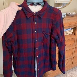 Fleece lined button down medium